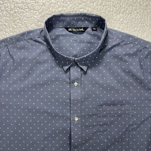 Travis Mathew Button Down Shirt Men’s 3XL Navy Smart Casual Golf Athliesure - Picture 2 of 10